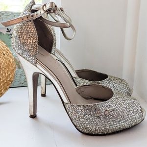 Glittery Nine West Platform Heels